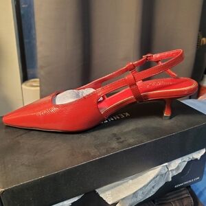 Kenneth Cole "Martha" Red Slingback Heels